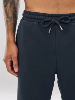 Bleu marine - Ajustement droit - Pantalon de jogging épais décontracté à dos brossé