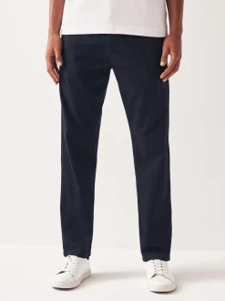 Bleu marine - Ajustement droit - Pantalon chino stretch