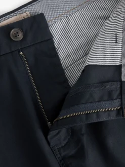 Bleu marine - Ajustement droit - Short chino stretch