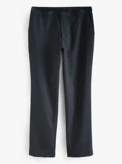 Bleu marine - Ajustement régulier - Pantalon élégant uni sur le devant