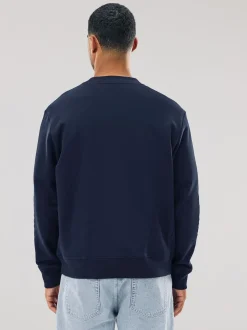 Bleu marine - Ajustement régulier - Sweat-shirt épais à Col rond riche en coton