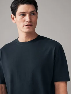 Bleu marine - Ajustement régulier - T-shirt épais