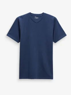 Bleu marine - Ajustement régulier - T-shirt Essential à col en V