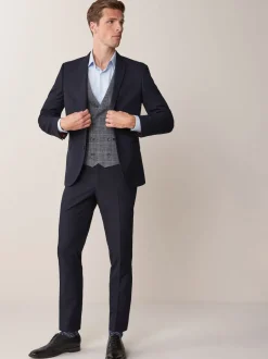 Bleu marine - Ajustement régulier - Veste de costume à deux boutons