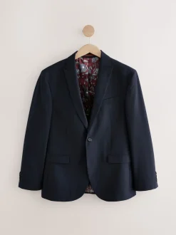 Bleu marine - Ajustement régulier - Veste de costume à deux boutons