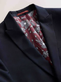 Bleu marine - Ajustement régulier - Veste de costume à deux boutons