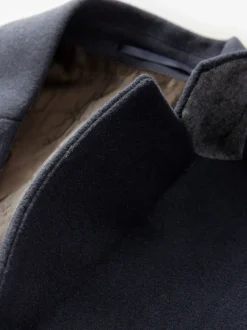 Bleu marine - Ajustement régulier - Manteau Epsom en laine