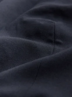 Bleu marine - Blazer simple boutonnage en laine