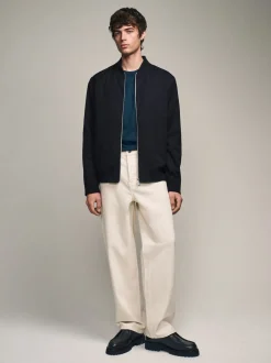 Bleu marine - Blouson bomber élégant