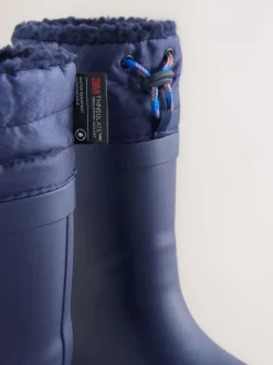 Bleu marine - Bottes en caoutchouc fourrées