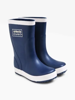 Bleu marine - Bottes en caoutchouc Jojo Maman Bébé à bordures contrastées