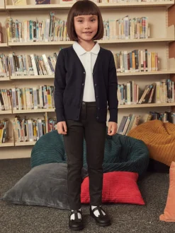 Bleu marine - Cardigan à col en V Cotton Rich School (3-16ans)