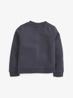 Bleu marine - Cardigan scolaire en jersey à poches volantées en coton riche (3-16ans)