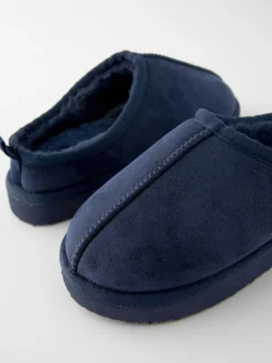 Bleu marine - Chaussons mules douillets