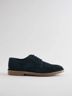Bleu marine - Chaussures chukka en daim
