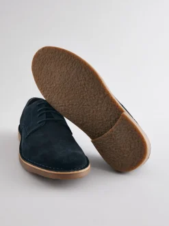 Bleu marine - Chaussures chukka en daim