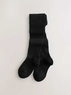 Bleu marine - Collants pour l'école enrichi en coton