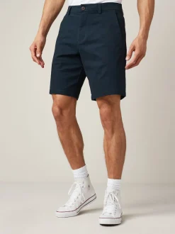 Bleu marine - Coupe ample - Short chino stretch