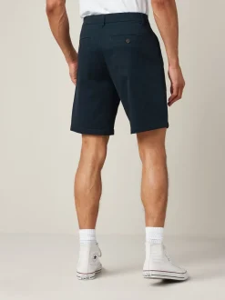Bleu marine - Coupe ample - Short chino stretch