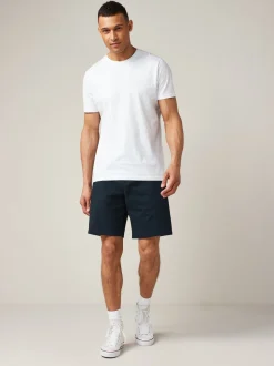 Bleu marine - Coupe ample - Short chino stretch