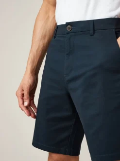 Bleu marine - Coupe ample - Short chino stretch
