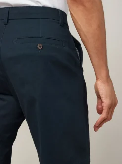 Bleu marine - Coupe ample - Short chino stretch