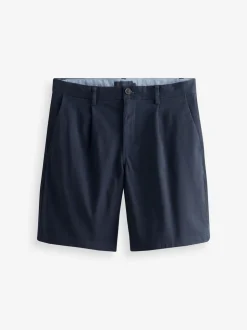 Bleu marine - Coupe ample - Short chino stretch