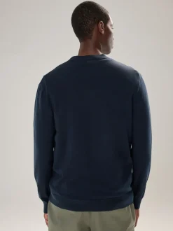 Bleu marine - Coupe classique Cotton Rich Cardigan