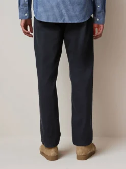 Bleu marine - Coupe fuselée régulière - Pantalon chino stretch