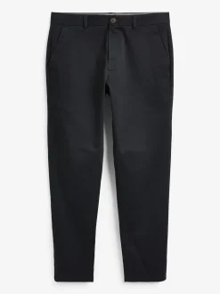 Bleu marine - Coupe fuselée régulière - Pantalon chino stretch
