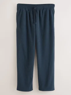 Bleu marine - Ensemble pyjama à col trophée à manches longues en éponge