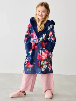 Bleu marine à fleurs - Peignoir Baker by Ted Baker