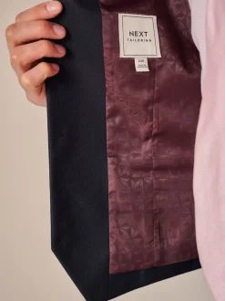 Bleu marine - Gilet de costume texturé