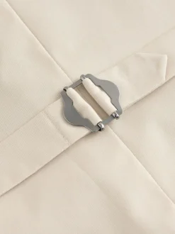 Bleu marine - Gilet de costume en laine à chevrons Blend