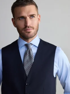 Bleu marine - Gilet de laine Signature Nova Fides