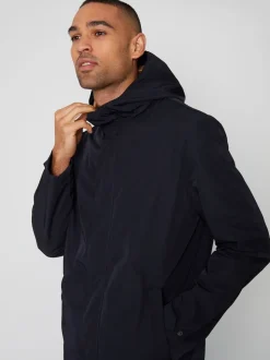 Bleu marine - Imperméable à capuche zippé Threadbare imperméable à la douche