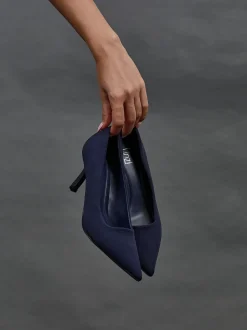 Bleu marine - Linzi Kat Closed Court Stiletto talons