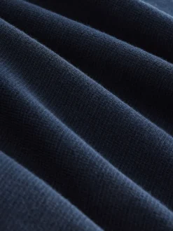 Bleu marine - Logo cerf - Pull N.Premium Coupe classique 100% Coton Premium à fermeture éclair