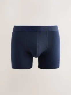 Bleu marine - Lot de 5 - Boxer en coton riche