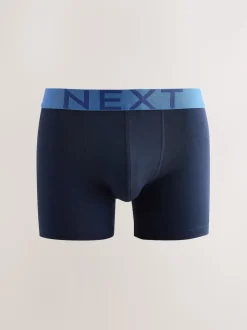 Bleu marine - Lot de 5 - Boxer en coton riche