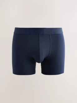 Bleu marine - Lot de 5 - Boxer en coton riche