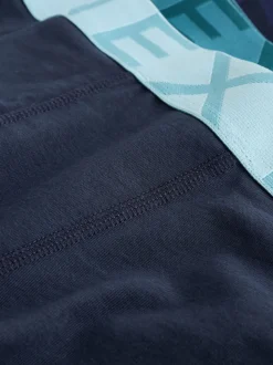 Bleu marine - Lot de 5 - Boxer en coton riche