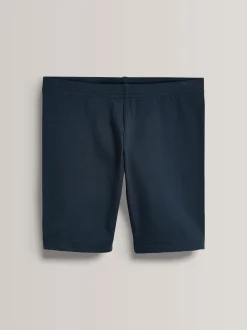 Bleu marine - Lot de 2 shorts de vélo extensibles en coton riche (3-16ans)