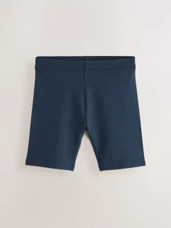 Bleu marine - Lot de 2 shorts de vélo extensibles en coton riche (3-16ans)