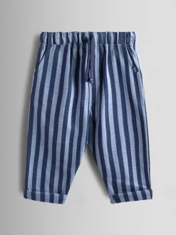 Bleu marine - Lot de 2pantalons de jogging JoJo Maman Bébé à rayures et unis