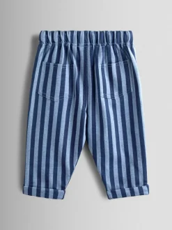 Bleu marine - Lot de 2pantalons de jogging JoJo Maman Bébé à rayures et unis