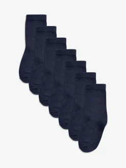 Bleu marine - 7{Paquet de chaussettes en coton riche