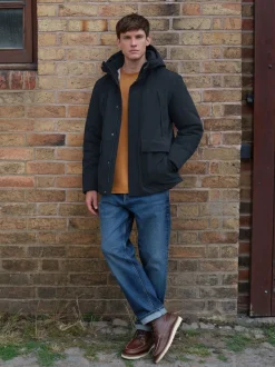 Bleu marine - Parka ThermoGen avec doublure en peau de mouton