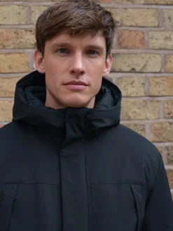 Bleu marine - Parka ThermoGen avec doublure en peau de mouton