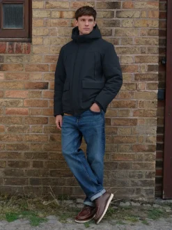 Bleu marine - Parka ThermoGen avec doublure en peau de mouton